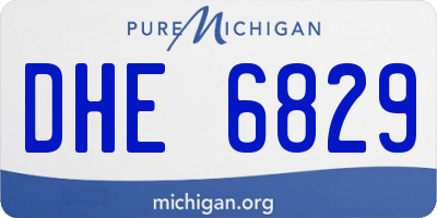 MI license plate DHE6829