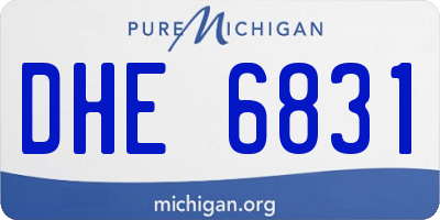 MI license plate DHE6831