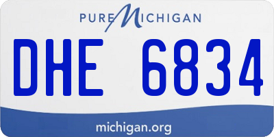 MI license plate DHE6834