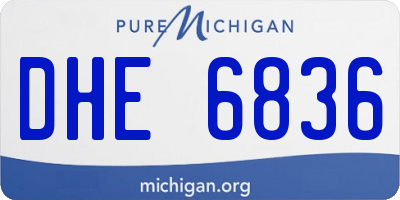 MI license plate DHE6836