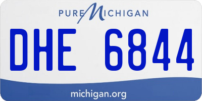 MI license plate DHE6844