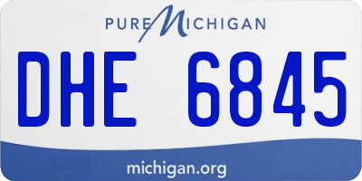 MI license plate DHE6845