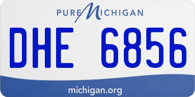 MI license plate DHE6856