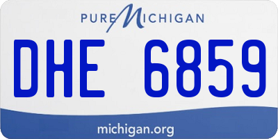 MI license plate DHE6859