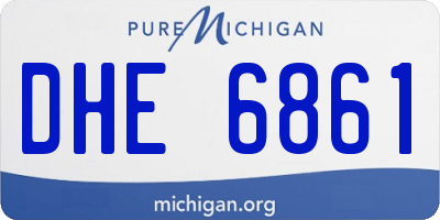 MI license plate DHE6861