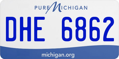 MI license plate DHE6862