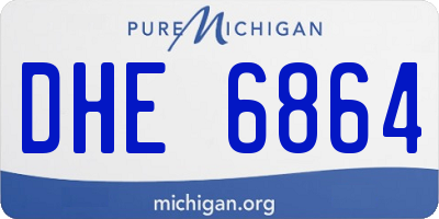 MI license plate DHE6864