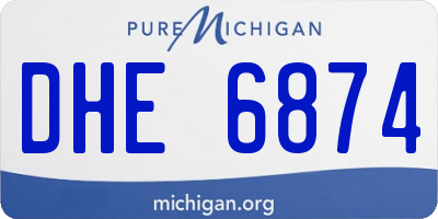 MI license plate DHE6874