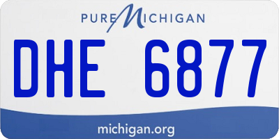 MI license plate DHE6877
