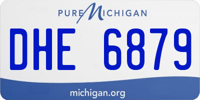 MI license plate DHE6879