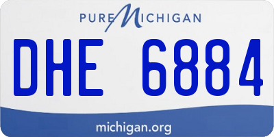 MI license plate DHE6884