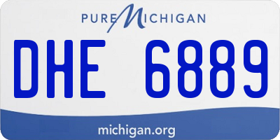 MI license plate DHE6889