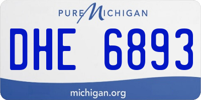 MI license plate DHE6893