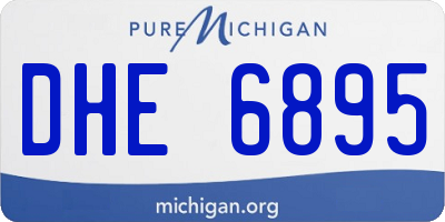 MI license plate DHE6895