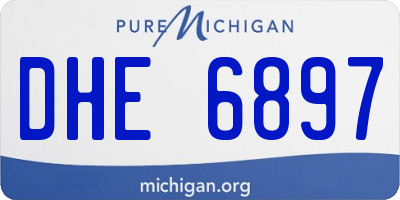 MI license plate DHE6897