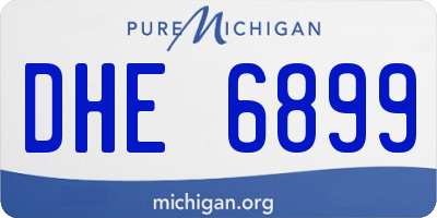 MI license plate DHE6899