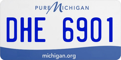 MI license plate DHE6901