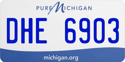 MI license plate DHE6903