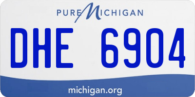 MI license plate DHE6904