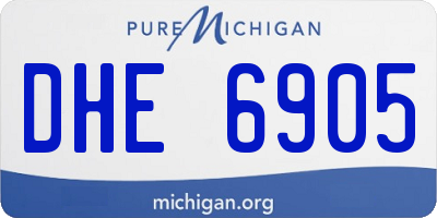 MI license plate DHE6905