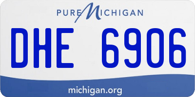 MI license plate DHE6906
