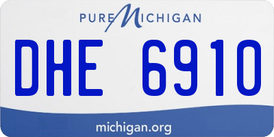 MI license plate DHE6910