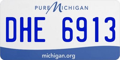 MI license plate DHE6913