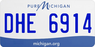 MI license plate DHE6914