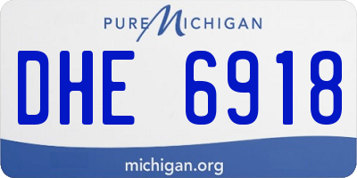 MI license plate DHE6918