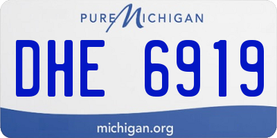 MI license plate DHE6919
