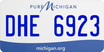 MI license plate DHE6923