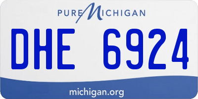 MI license plate DHE6924