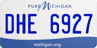 MI license plate DHE6927