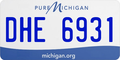 MI license plate DHE6931