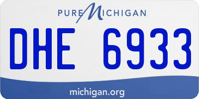 MI license plate DHE6933