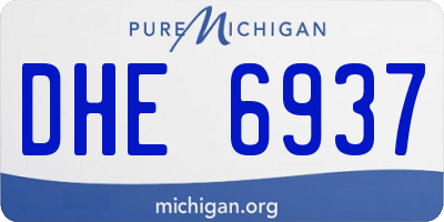 MI license plate DHE6937