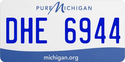 MI license plate DHE6944