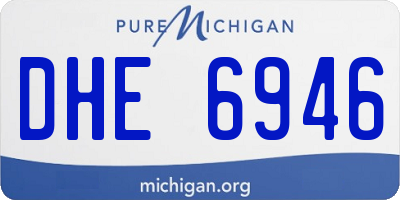 MI license plate DHE6946