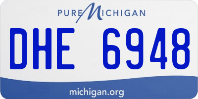 MI license plate DHE6948
