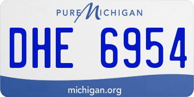 MI license plate DHE6954