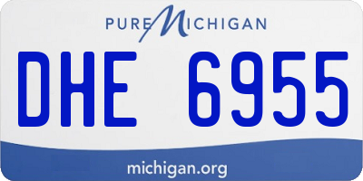 MI license plate DHE6955