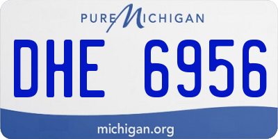 MI license plate DHE6956
