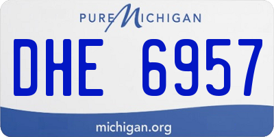 MI license plate DHE6957