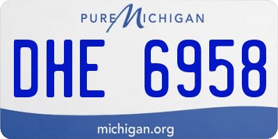 MI license plate DHE6958