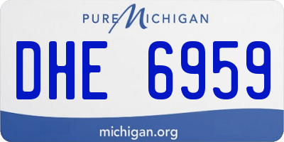 MI license plate DHE6959