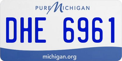 MI license plate DHE6961