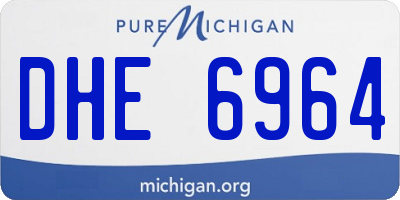 MI license plate DHE6964