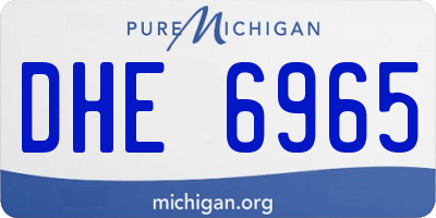 MI license plate DHE6965