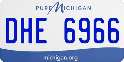 MI license plate DHE6966