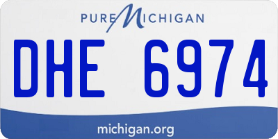 MI license plate DHE6974